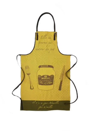 Mustard Brand Apron PNG Image