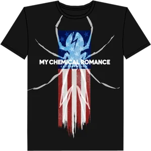 My Chemical Romance American Flag T Shirt PNG Image