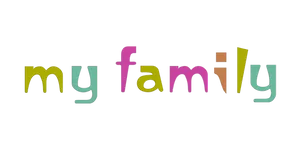 My Family Colorful Text PNG Image