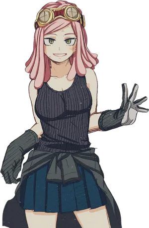 My Hero Academia Pink Haired Character PNG Image