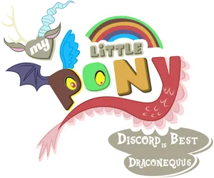 My Little Pony Discord Parody Art PNG Image