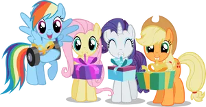 My Little Pony Friends With Gifts PNG Image