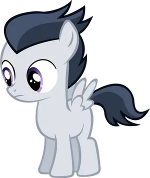 My Little Pony Gray Pegasus Character PNG Image