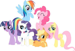 My Little Pony Main Characters PNG Image