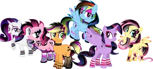 My Little Pony Mane Six Socks PNG Image