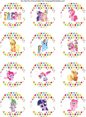 My Little Pony Printable Cupcake Toppers PNG Image