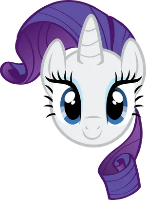 My Little Pony Rarity Portrait PNG Image