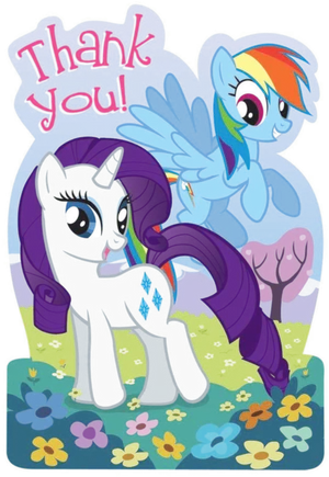 My Little Pony Thank You Card PNG Image