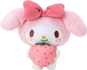 My Melody With Strawberry Plush PNG Image