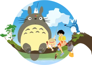 My_ Neighbor_ Totoro_ Characters PNG Image