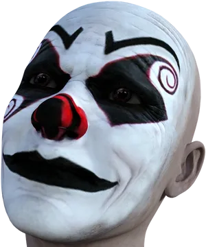 Mysterious_ Clown_ Face_ Paint PNG Image