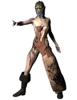 Mysterious_ Masked_ Warrior_ Figure PNG Image