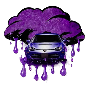 Mystic Purple Rain Scene Png Sft PNG Image