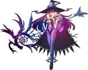 Mystical_ Anime_ Witch PNG Image