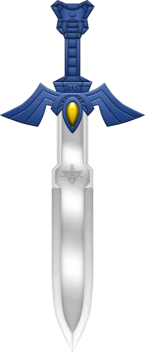 Mystical Blueand Silver Sword PNG Image