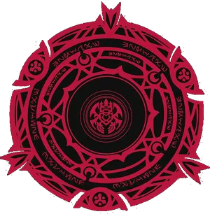 Mystical Red Summoning Circle PNG Image