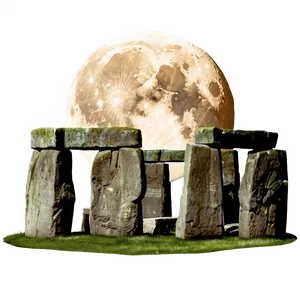 Mystical Stonehenge Under Full Moon Png 06252024 PNG Image