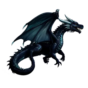 Mythical Black Dragon Png Tvu26 PNG Image