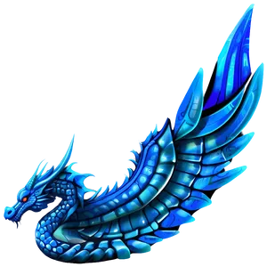 Mythical Blue Dragon Image Png Xng PNG Image