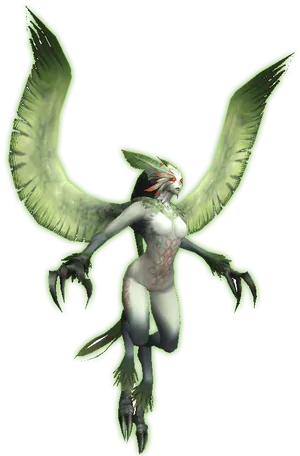 Mythical Garuda Creature Illustration PNG Image