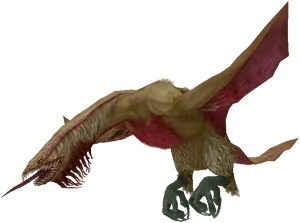 Mythical Garuda Flying Creature PNG Image