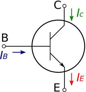 N P N Transistor Symbolwith Current Flow PNG Image