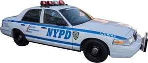 N Y P D Police Car Side View PNG Image