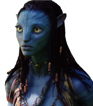 Na'vi Female Portrait PNG Image