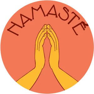 Namaste Gesture Illustration PNG Image