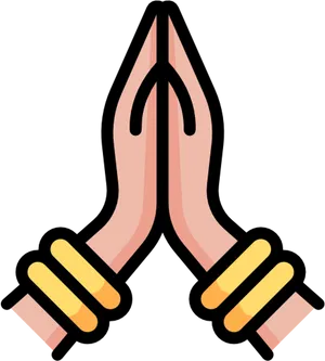 Namaste Hands Gesture PNG Image