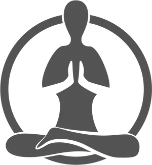 Namaste Yoga Pose Silhouette PNG Image