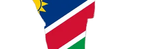 Namibia Flag Map Outline PNG Image