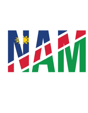 Namibia Flag Stylized Text PNG Image