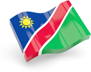 Namibia Flag Waving PNG Image