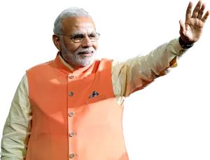 Narendra Modi Waving Gesture PNG Image