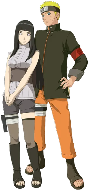 Naruto_and_ Hinata_ Standing_ Side_by_ Side PNG Image