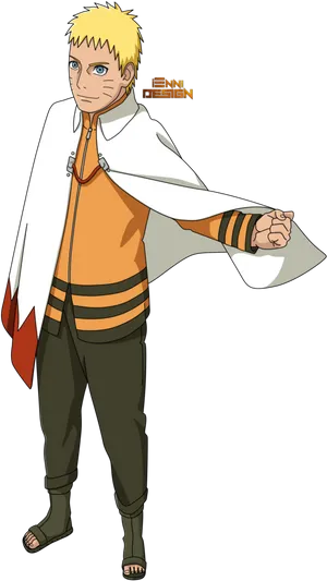 Naruto_ Hokage_ Cloak_ Illustration PNG Image