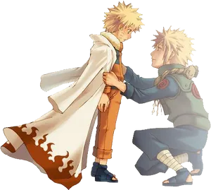 Naruto Meeting His Future Self PNG Image