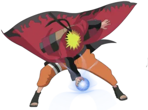 Naruto_ Performing_ Rasengan PNG Image