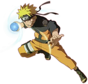 Naruto Performing Rasengan PNG Image