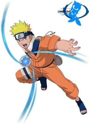 Naruto Rasengan Power Up PNG Image