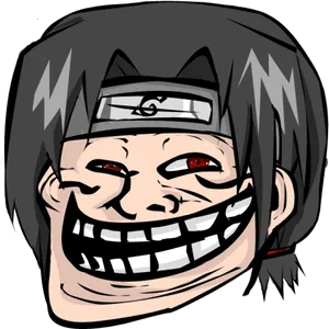 Naruto Troll Face Mashup PNG Image