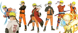 Naruto Uzumaki Evolution With Rasengan PNG Image