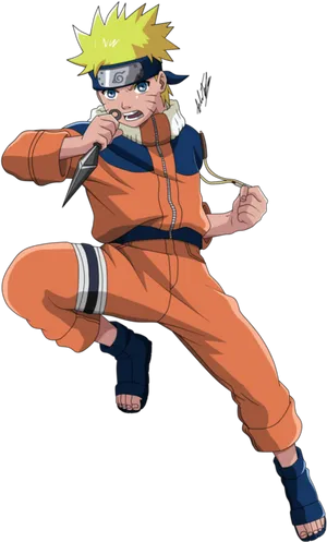 Naruto Uzumaki Readyfor Battle PNG Image