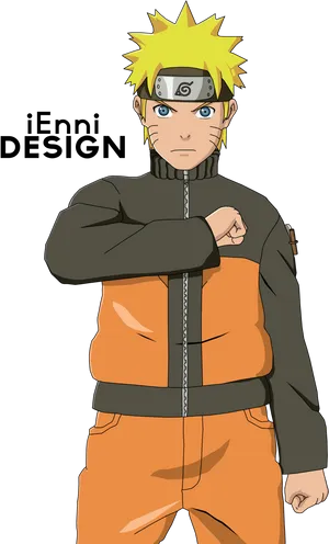 Naruto_ Uzumaki_ Standing_ Pose PNG Image