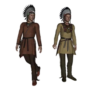 Native American Warriors3 D Render PNG Image