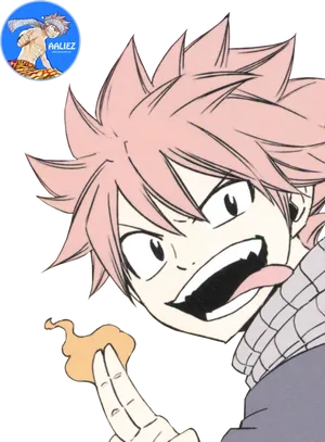 Natsu Dragon Slayer Fire Magic PNG Image