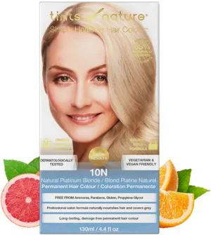 Natural Platinum Blonde Hair Color Product Packaging PNG Image