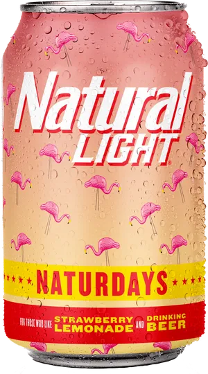 Naturdays Strawberry Lemonade Beer Can PNG Image