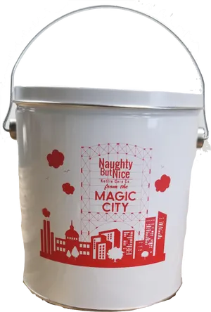 Naughty But Nice Kettle Corn Bucket PNG Image